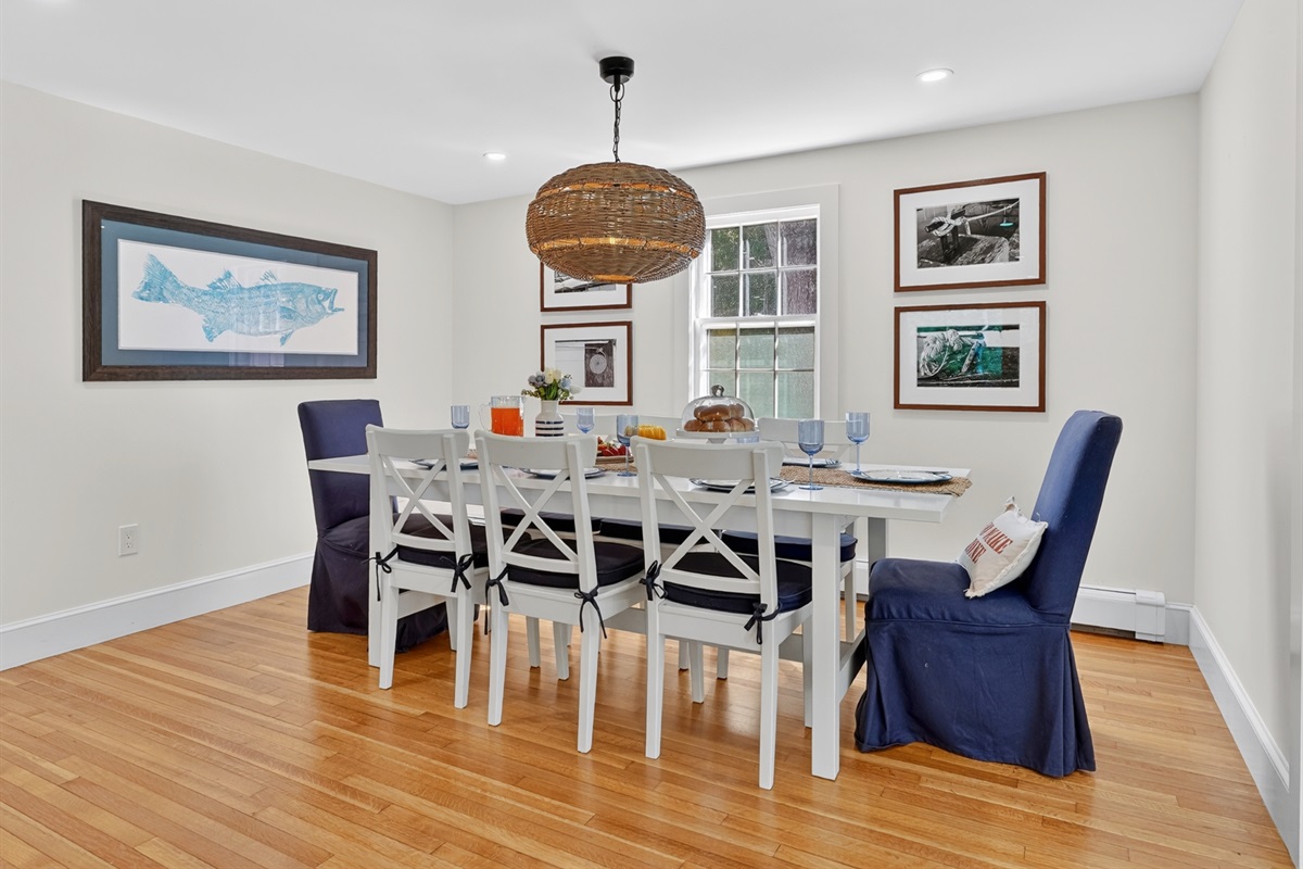 Share meals in a warm dining space that flows into the living room!