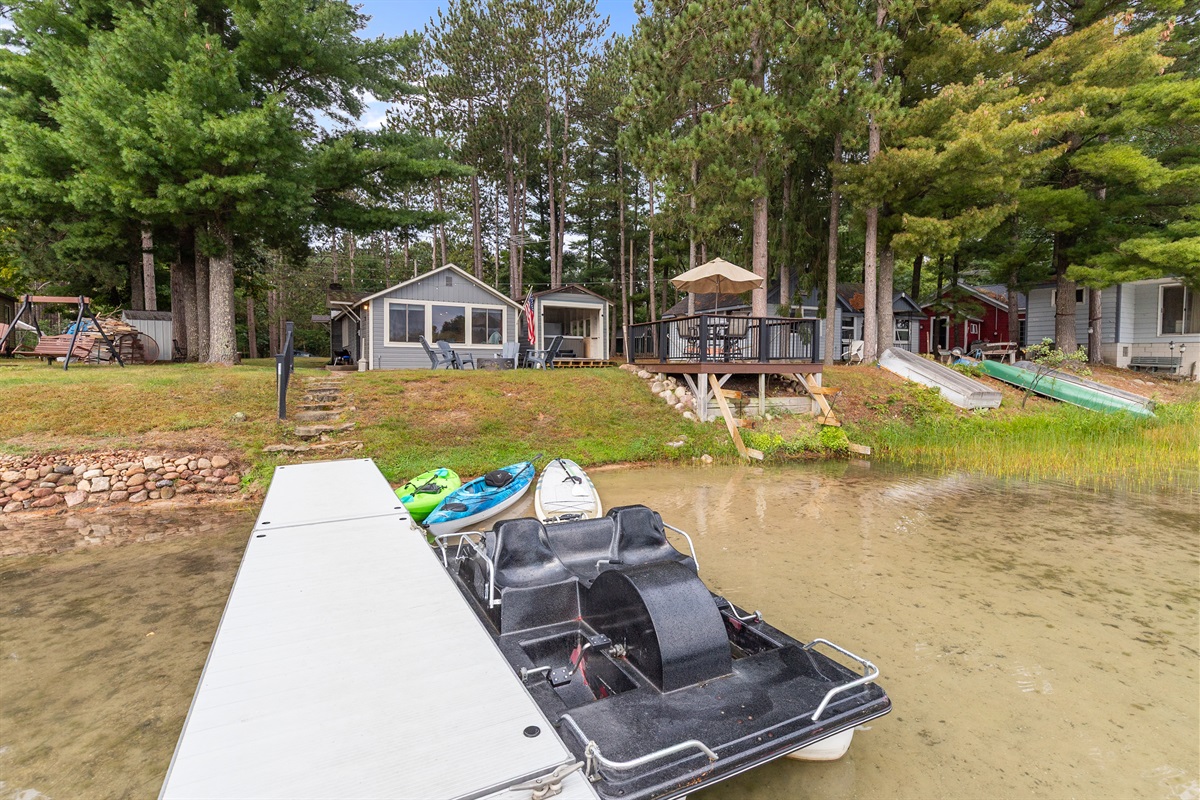 The pedal boat is a fun way to get out on the water and enjoy the lake at your own pace.