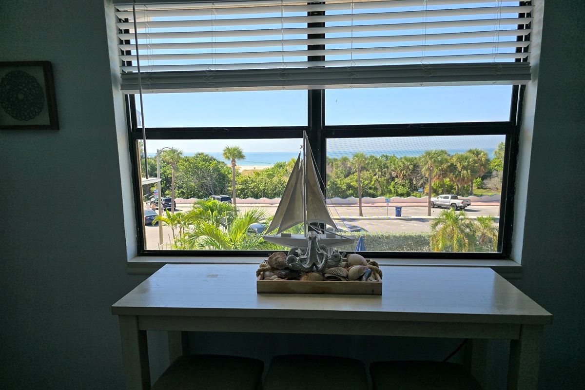 Beach View from the units living room window!