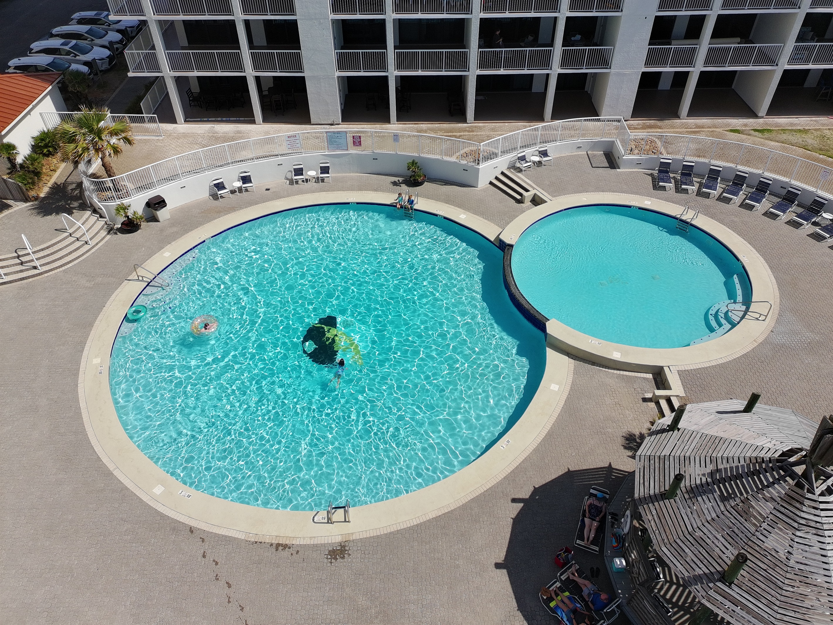 Outdoor pool from above the Gazebo (this pool was recently fully renovated)
