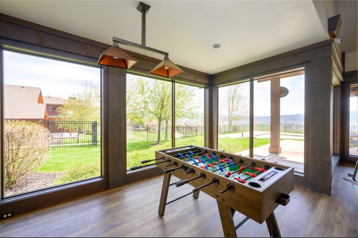 Challenge your friends to a match in the community game room!