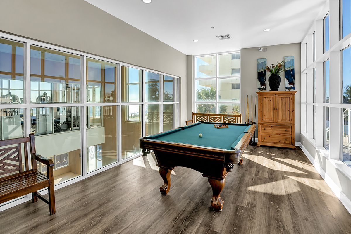 We also have a game room with a pool table...
