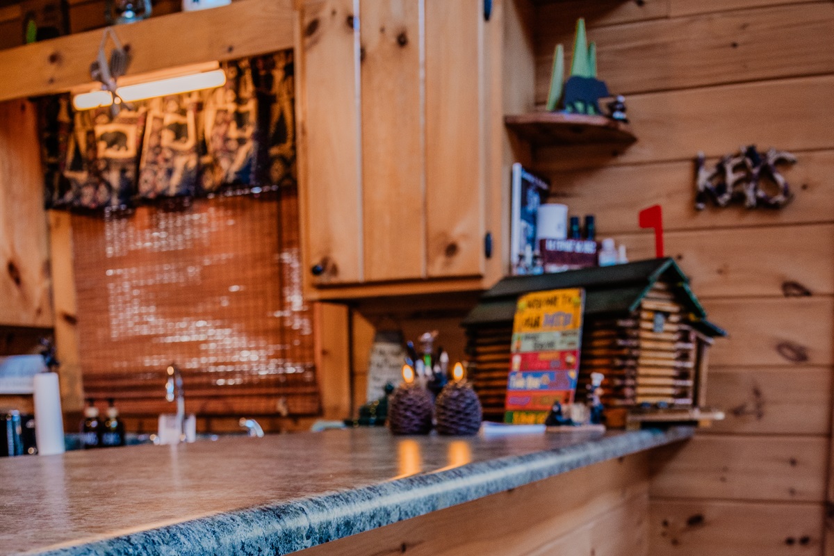 Well stocked kitchen so you can gather and enjoy cooking, meals, etc.