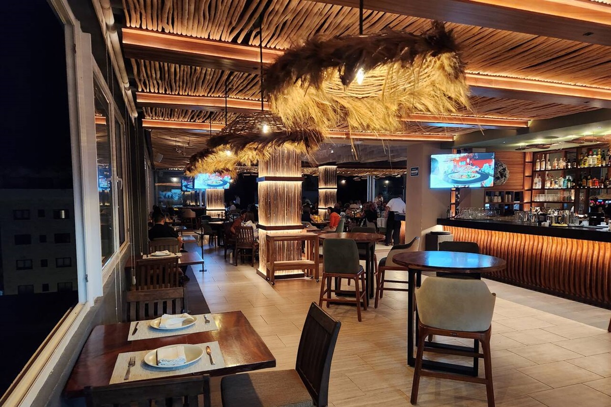 Mare on top of the building with full view of ocean