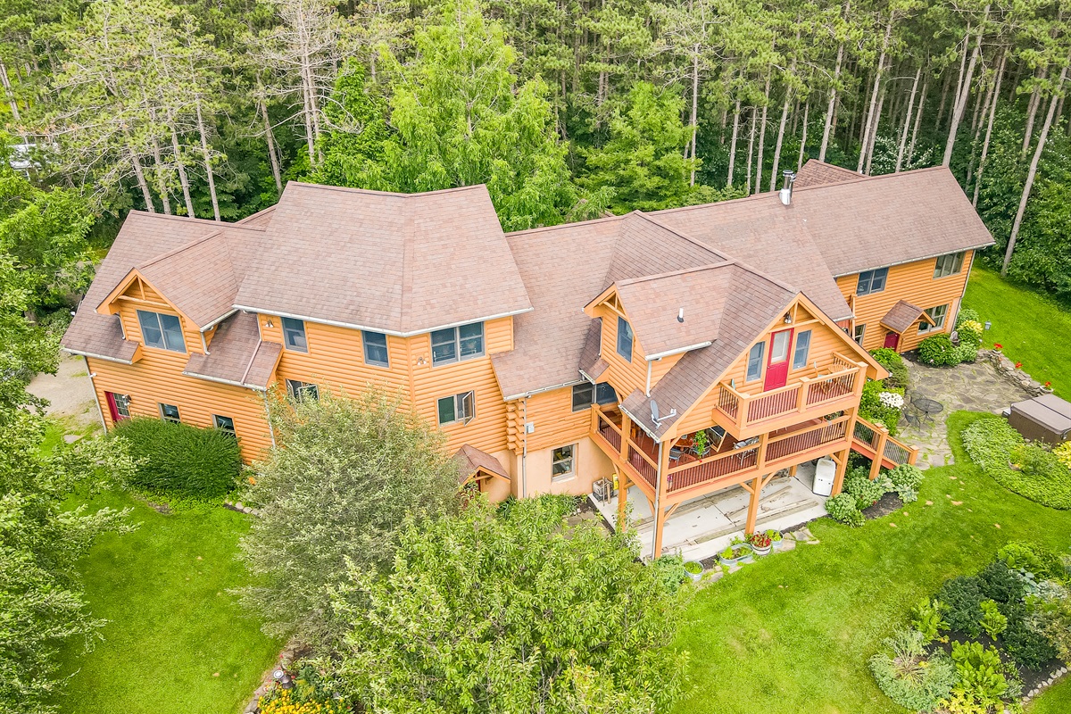 Beautiful custom-built home with expansive outdoor living space, perfect for entertaining or enjoying quiet evenings.