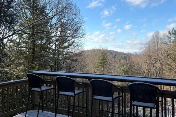 Bar counter deck is perfect place to enjoy an outdoor meal - beautiful spot to watch the sunset