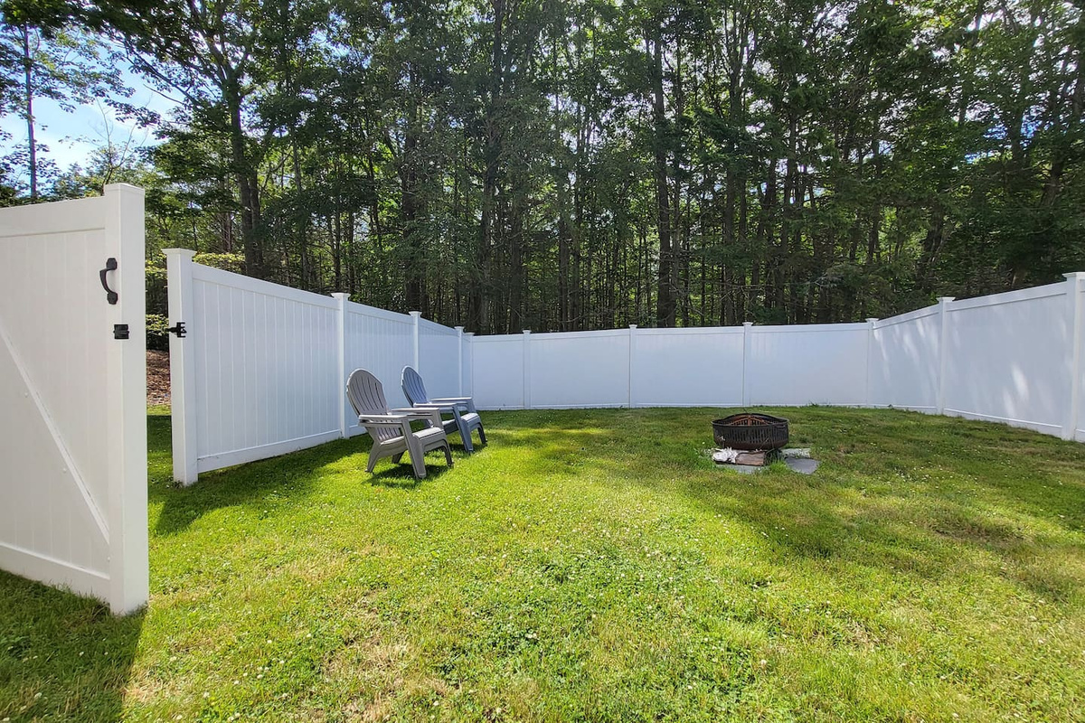 Fully fenced in back yard