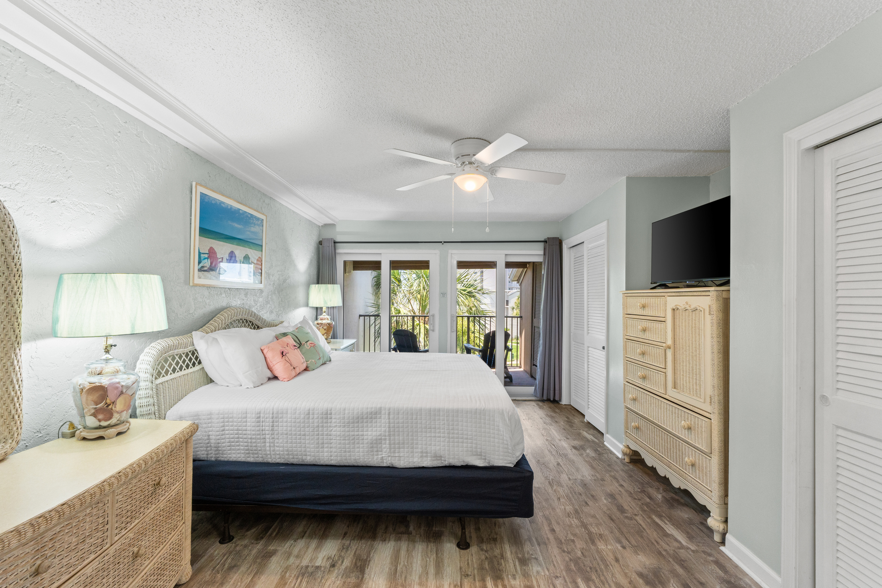 Bedroom 1 with King Bed and Balcony