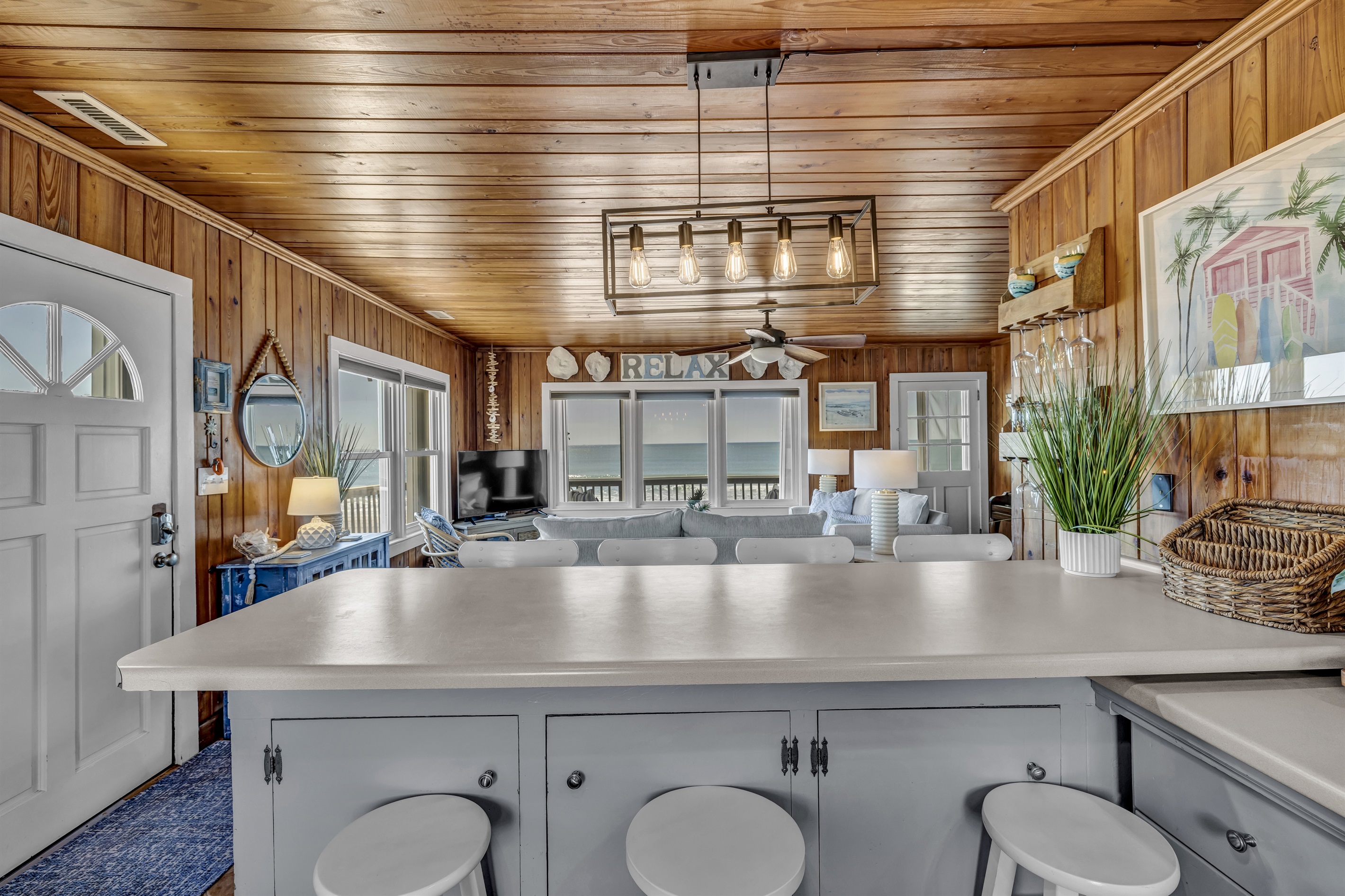 Upstairs kitchen/breakfast bar