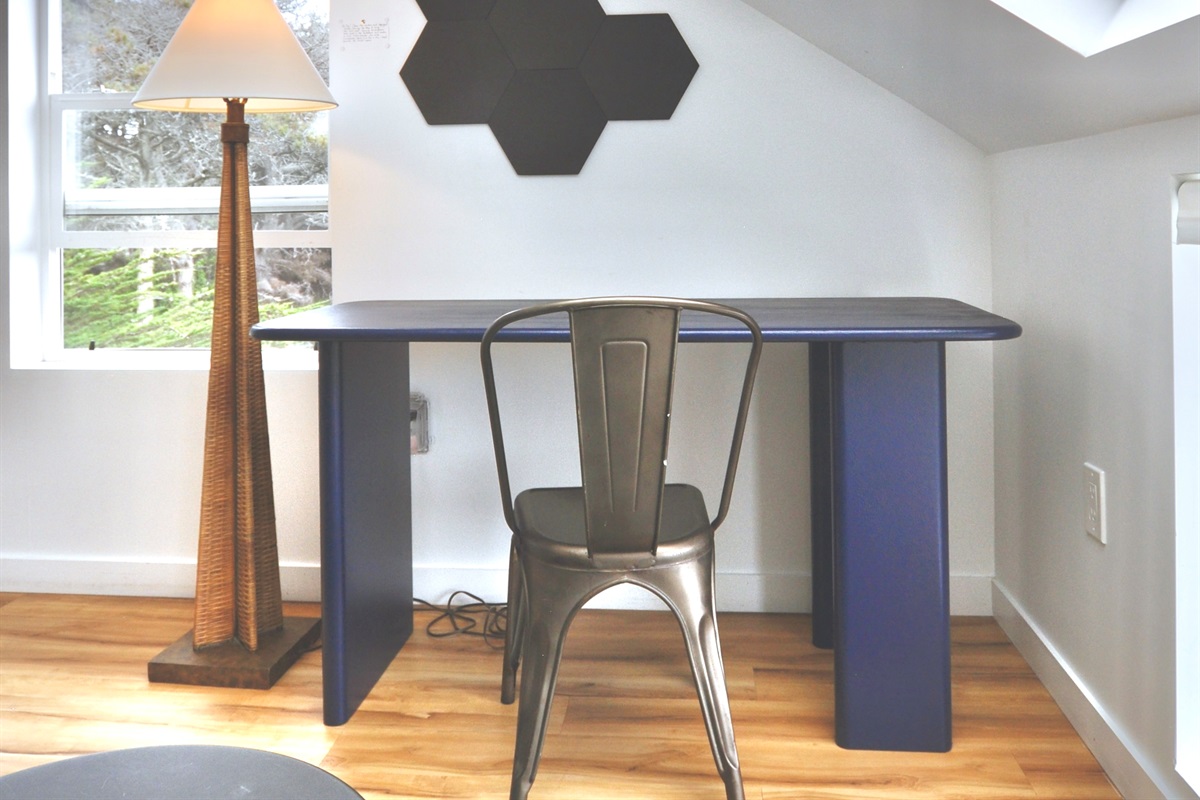 dedicated workspace with ocean view and high-speed internet