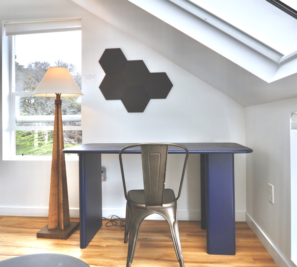 Dedicated workspace with ocean views and high-speed internet