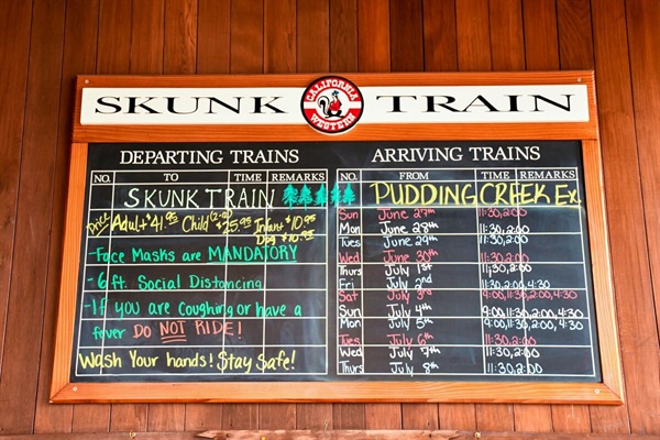 Skunk Train (check for updated schedule)