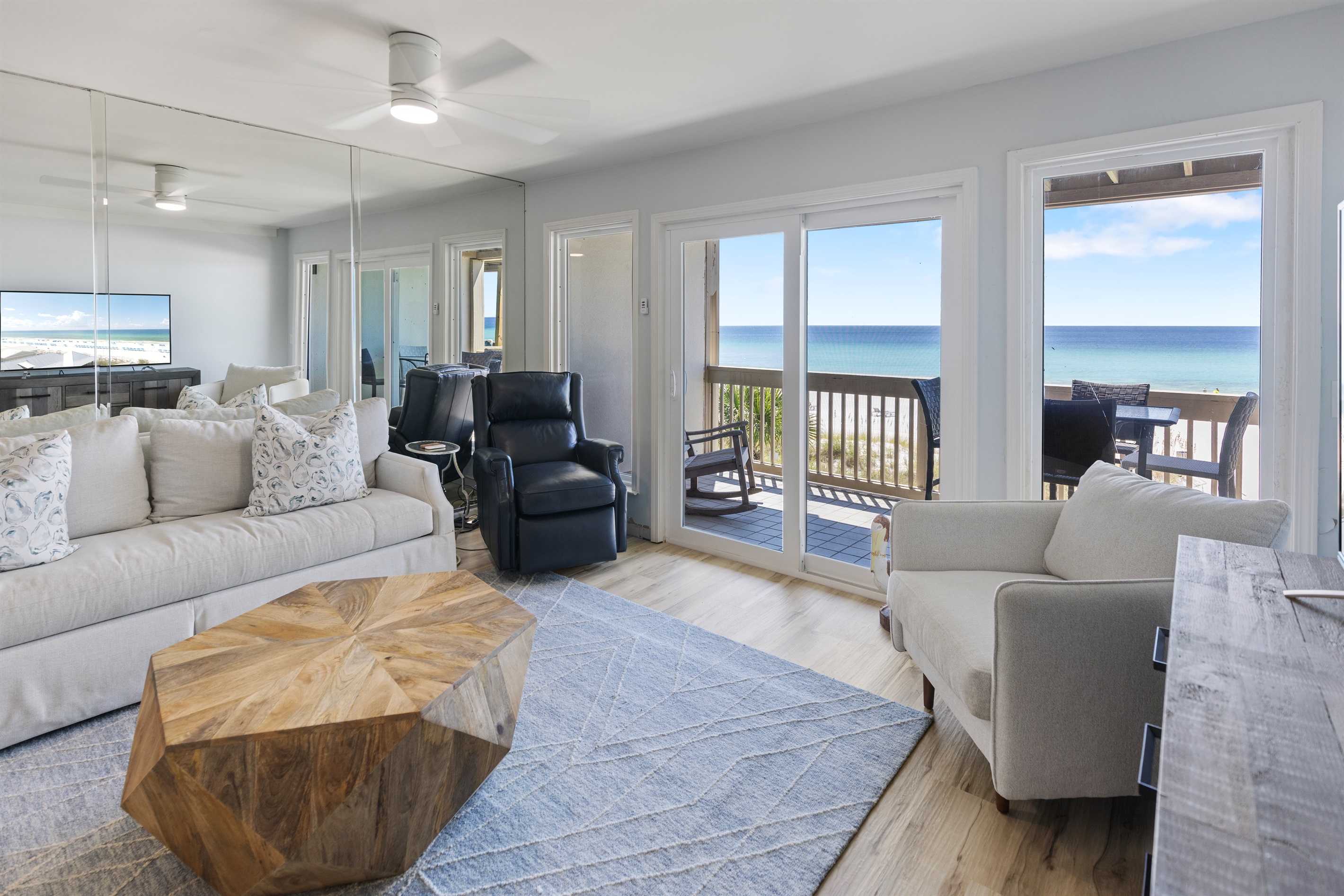 Gulf-Front Living Room