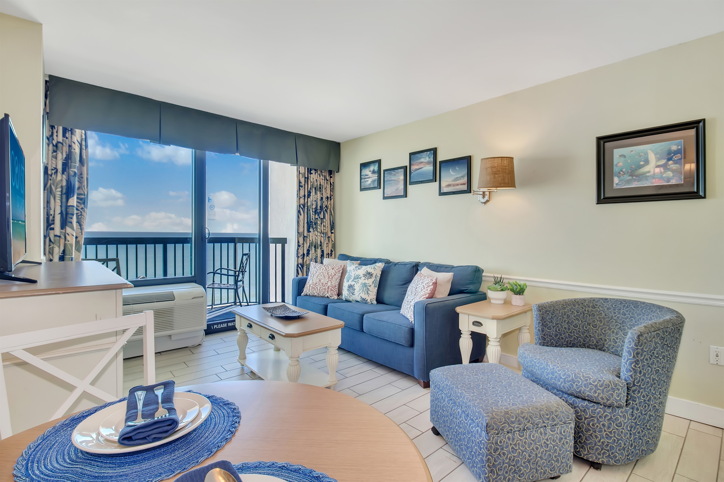 Stylish and comfortable living room designed for relaxation