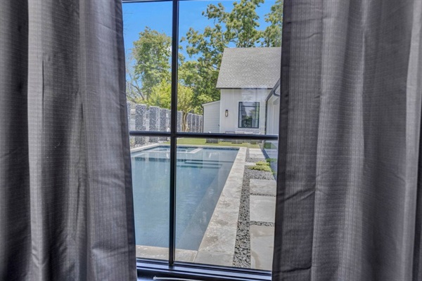 Gorgeous pool view from the casita.