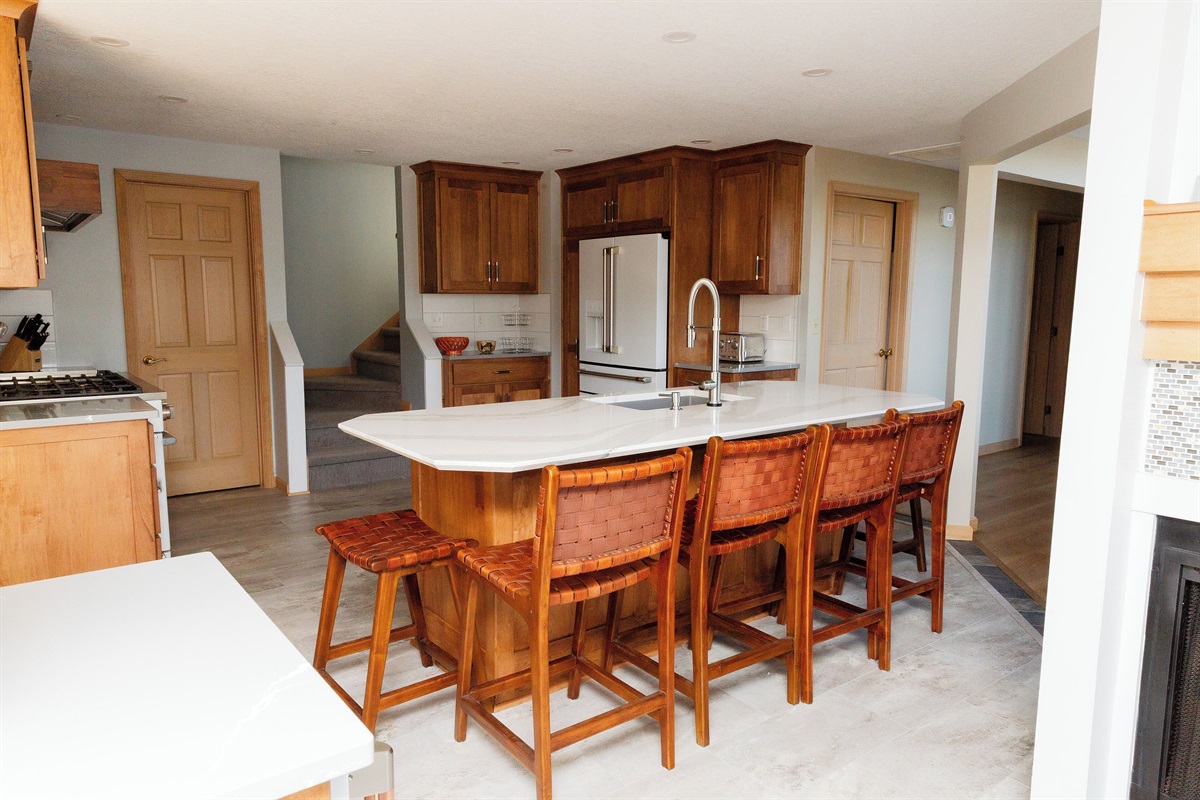 Kitchen Island from dining Room