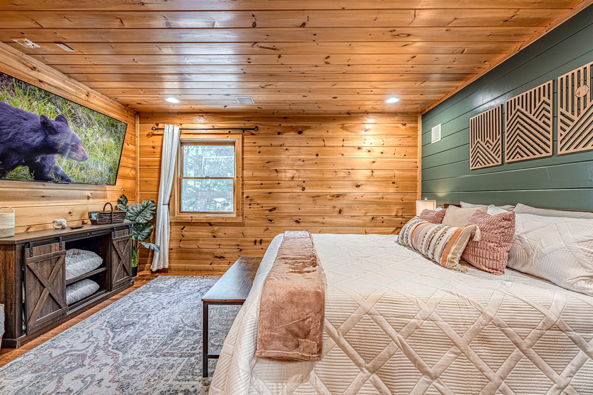 Snuggle in and enjoy a movie night from the comfort of bed