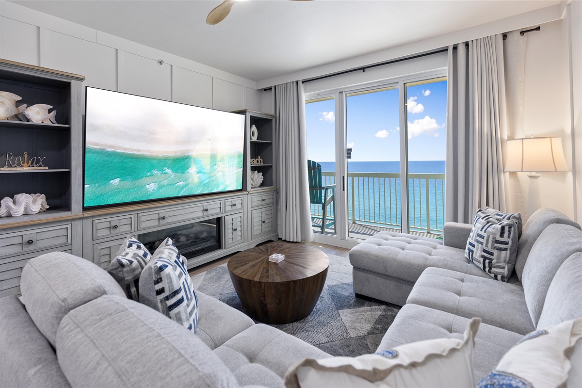 Gulf-Front Living Room