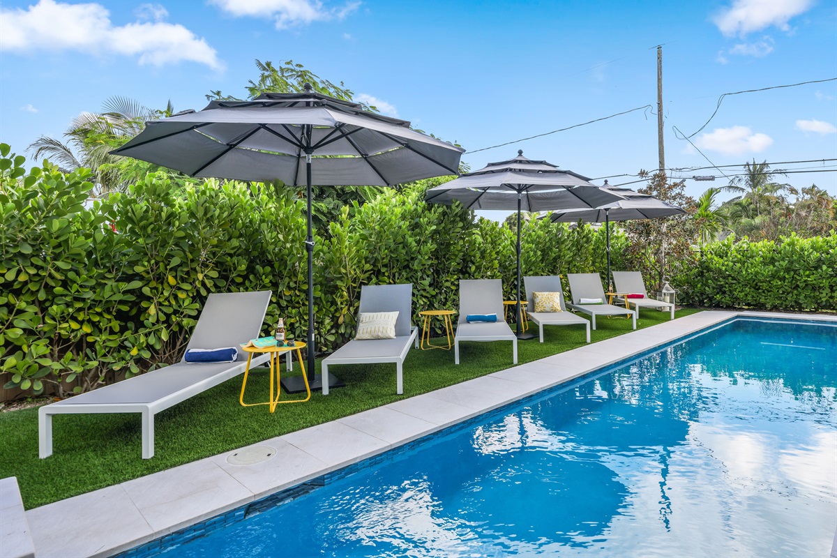 Your private saltwater pool and spa oasis – perfect for relaxing days under the Florida sun.