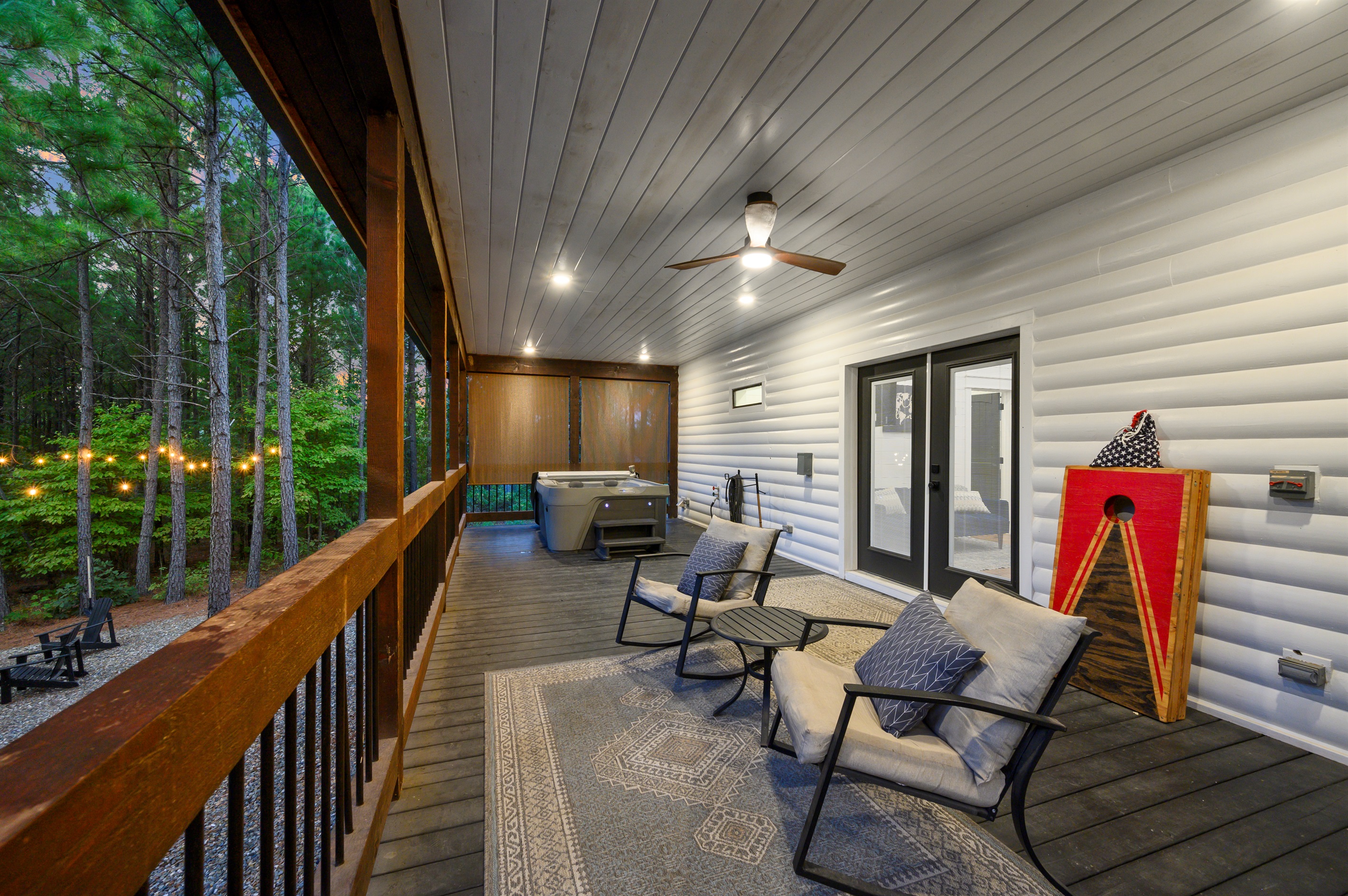 Your own private deck.  Those doors lead to your Master Bedroom.