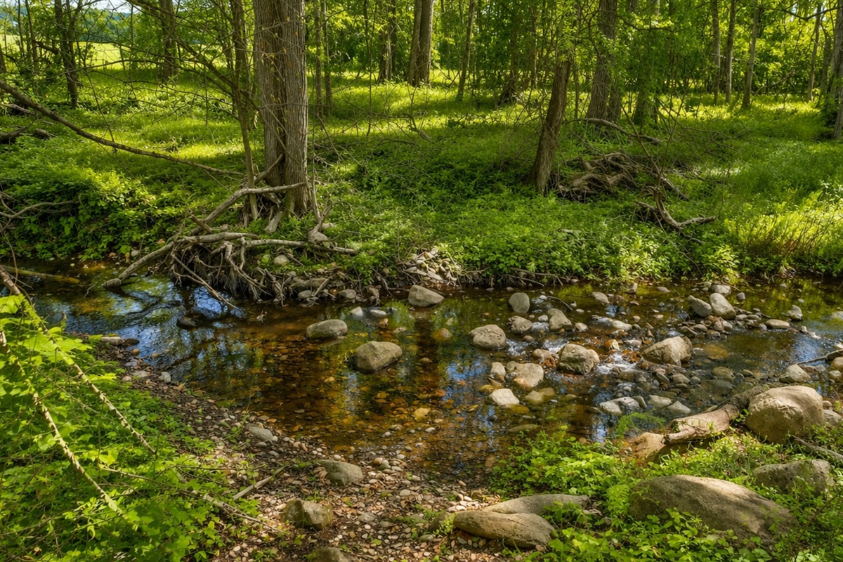 Small creek in the back yard