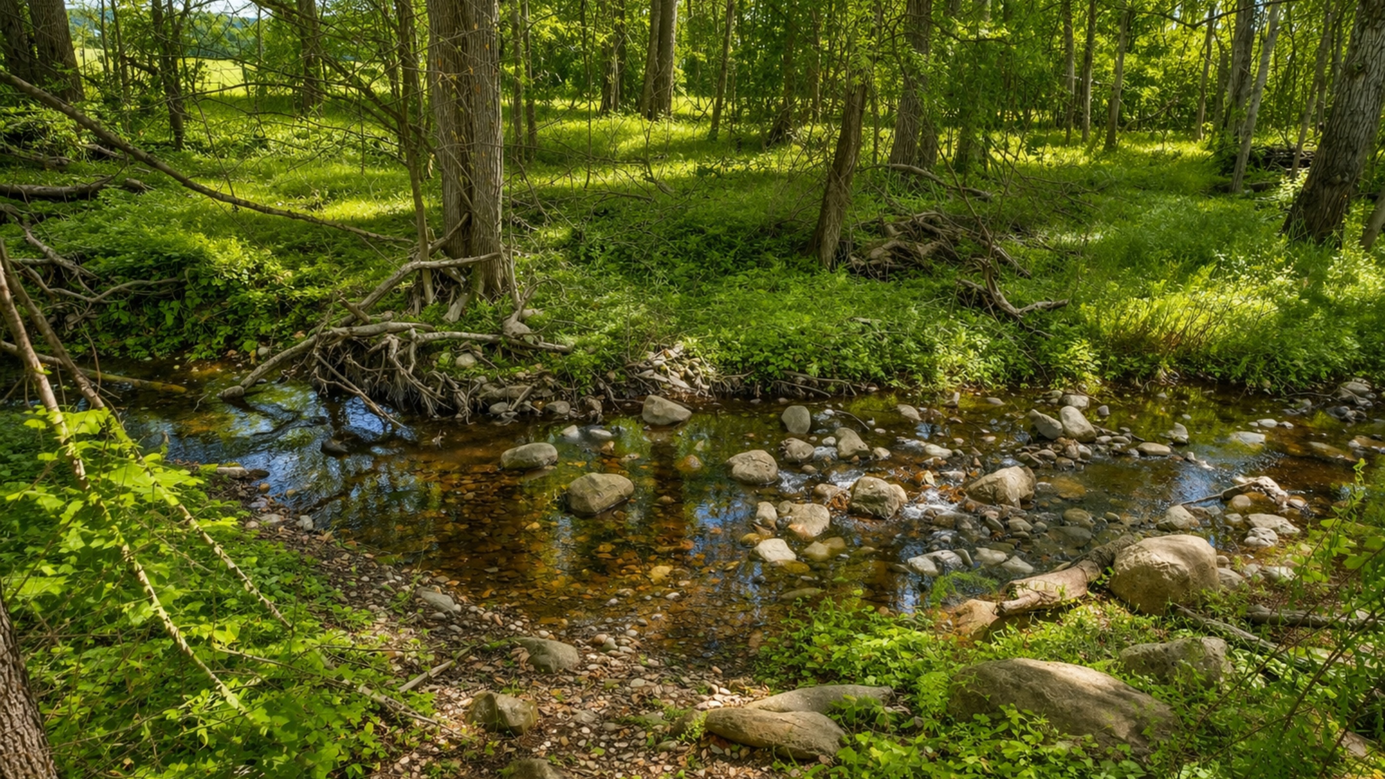 Small creek in the back yard