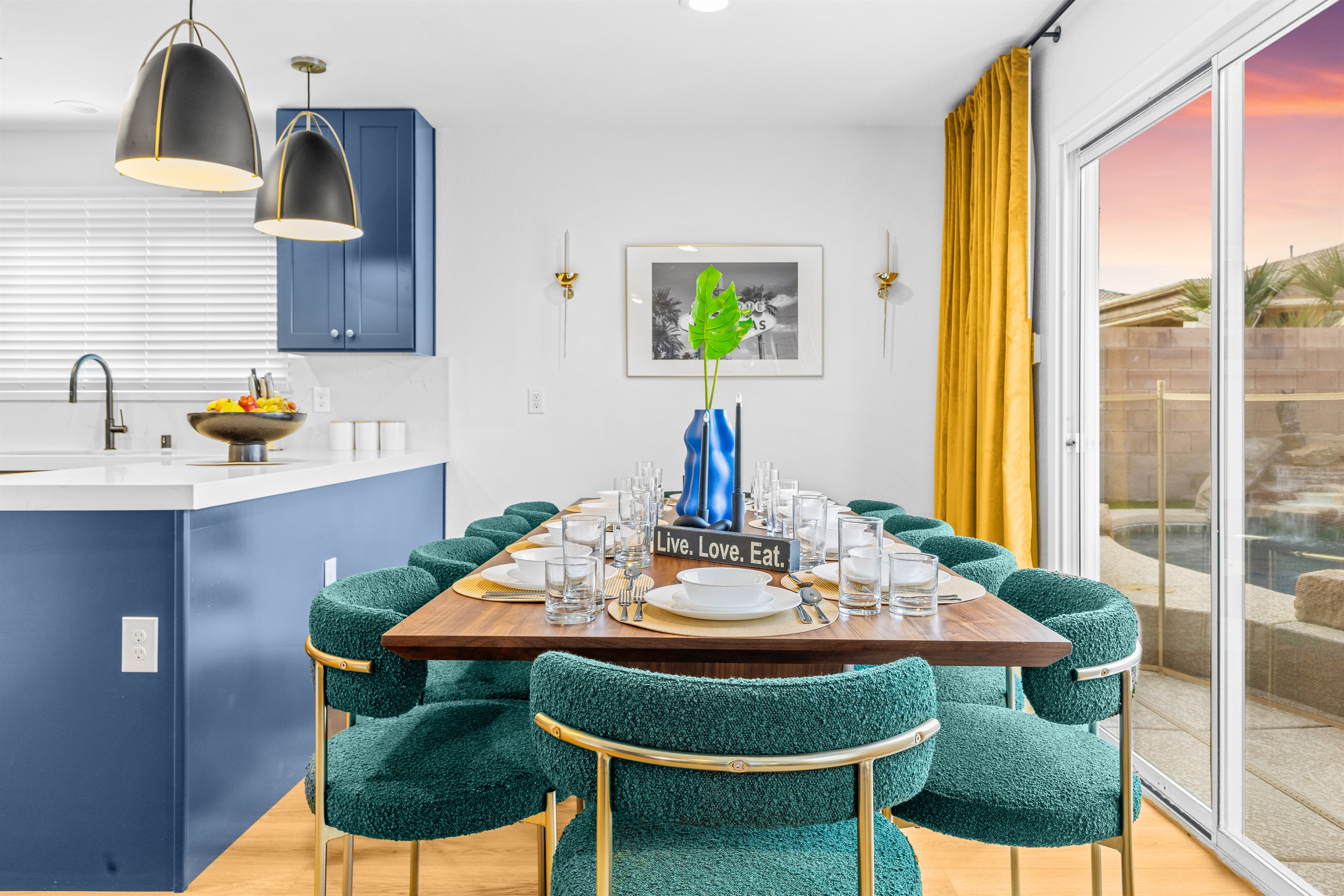 Group dining anyone? 10-Seat group dining table immediately next to the kitchen to serve your food as fast as possible.-Adventure Awaits