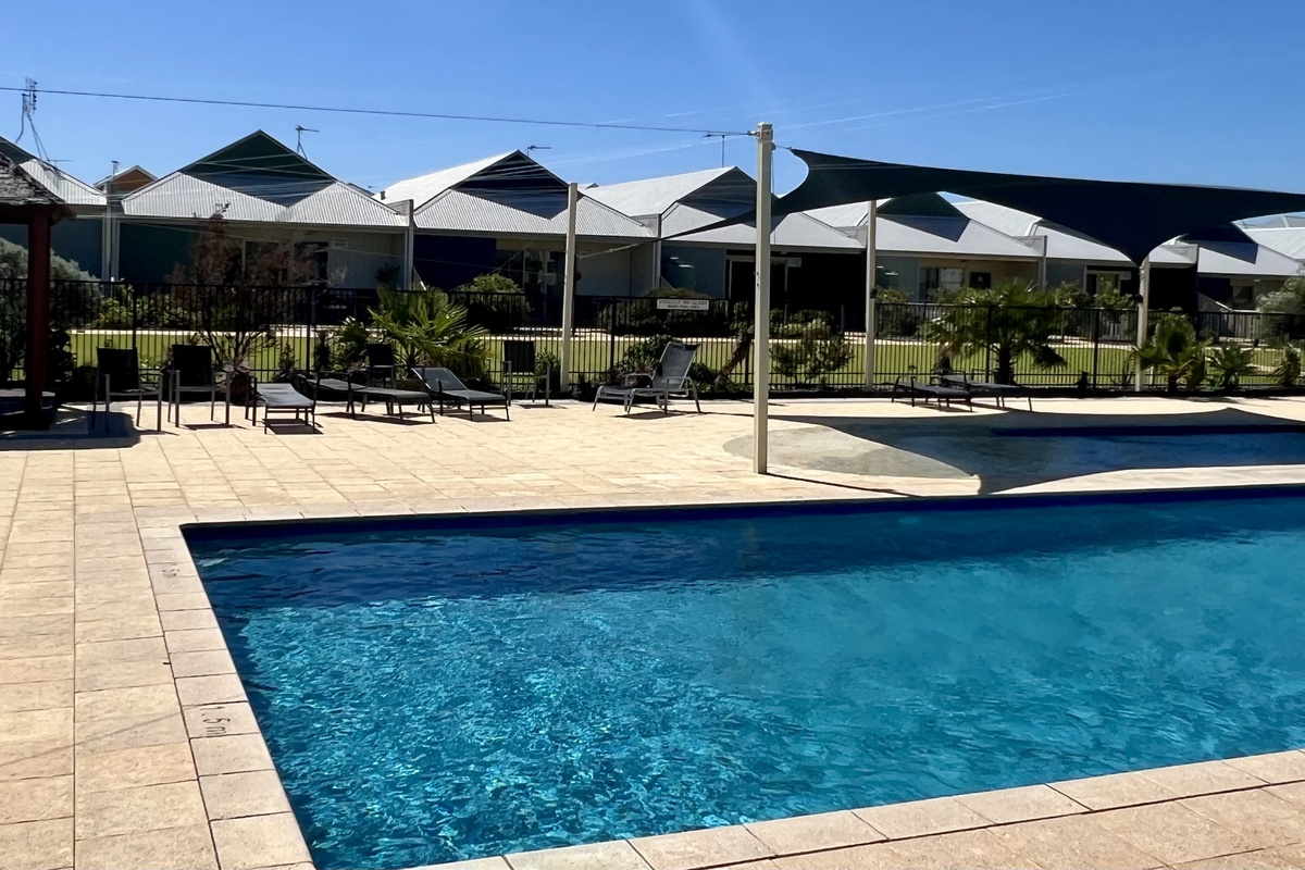 Lovely welcoming swimming pool, shade sails and sunlounges galore!