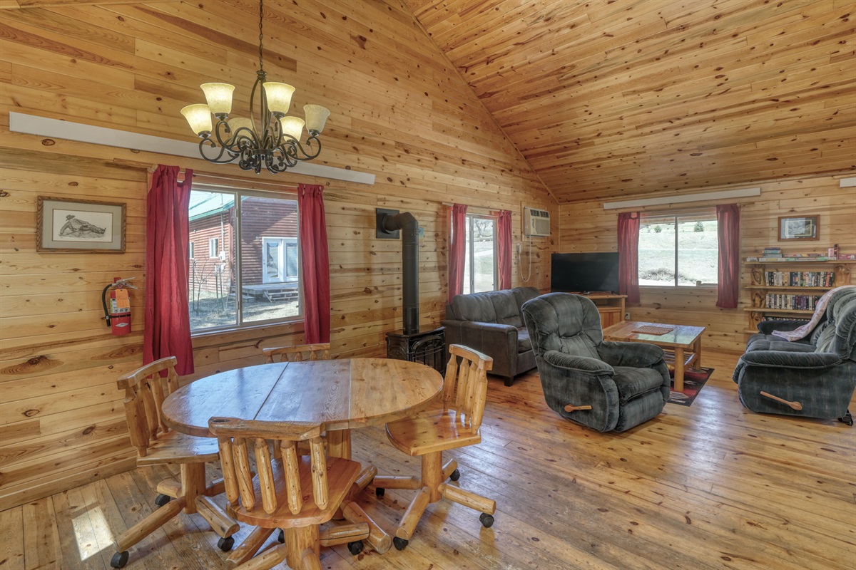 Dining area in living room