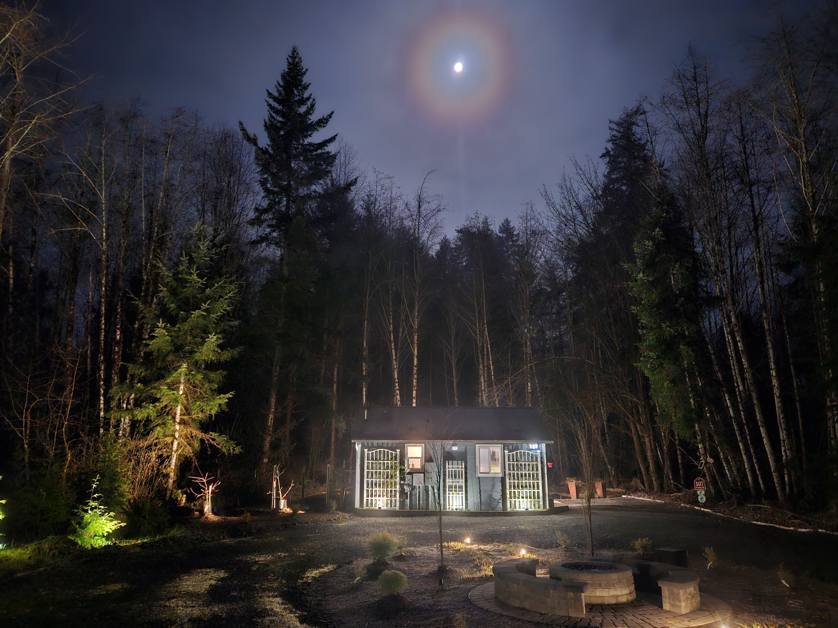 February frost moon at Alder Falls.