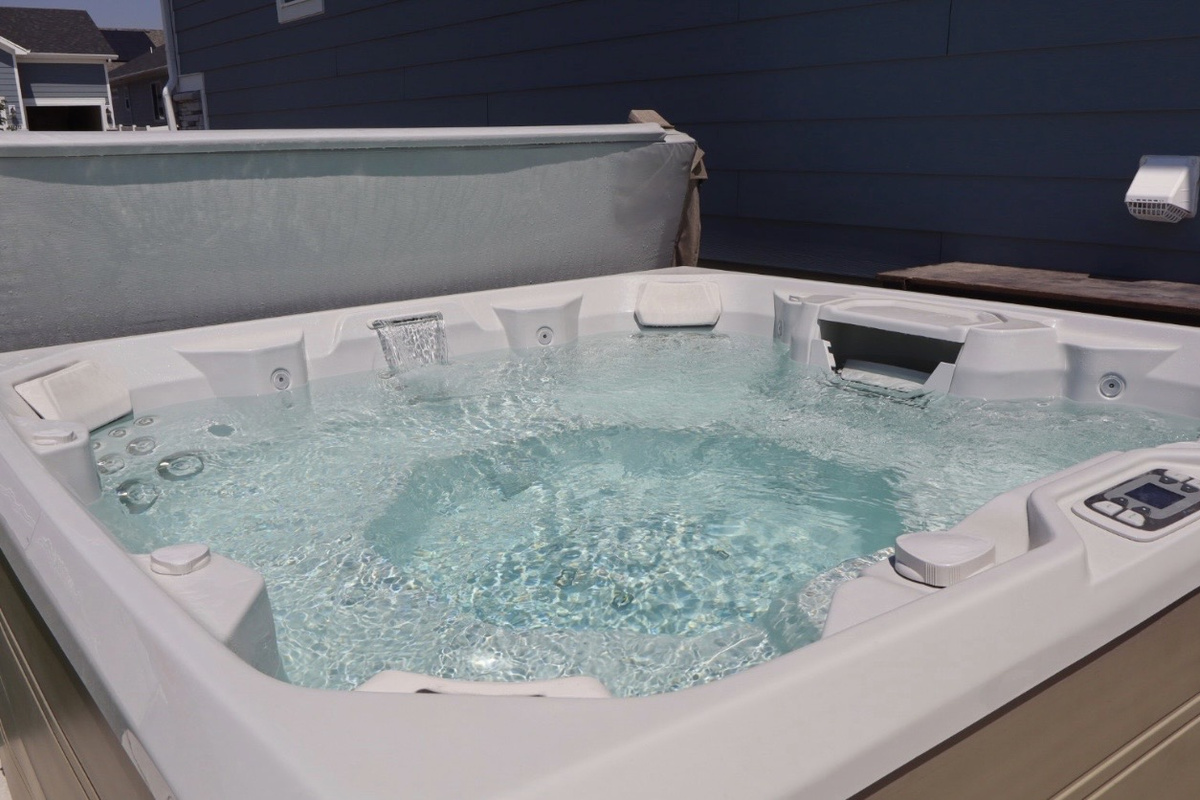 This hot tub is private for the B unit