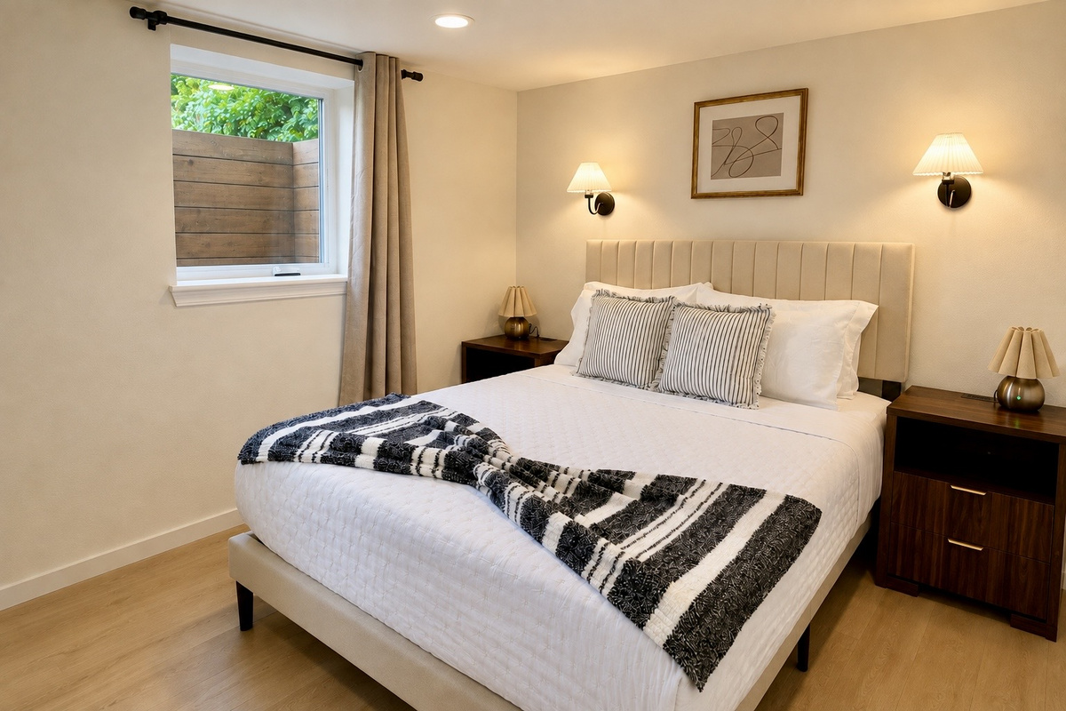 Lower level guest bedroom - Queen