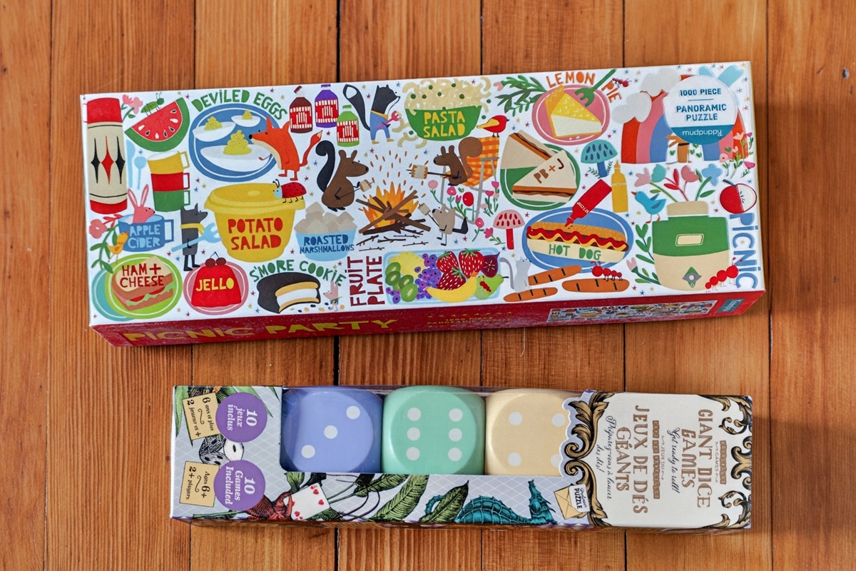 A selection of board games is available for family fun and friendly competition.