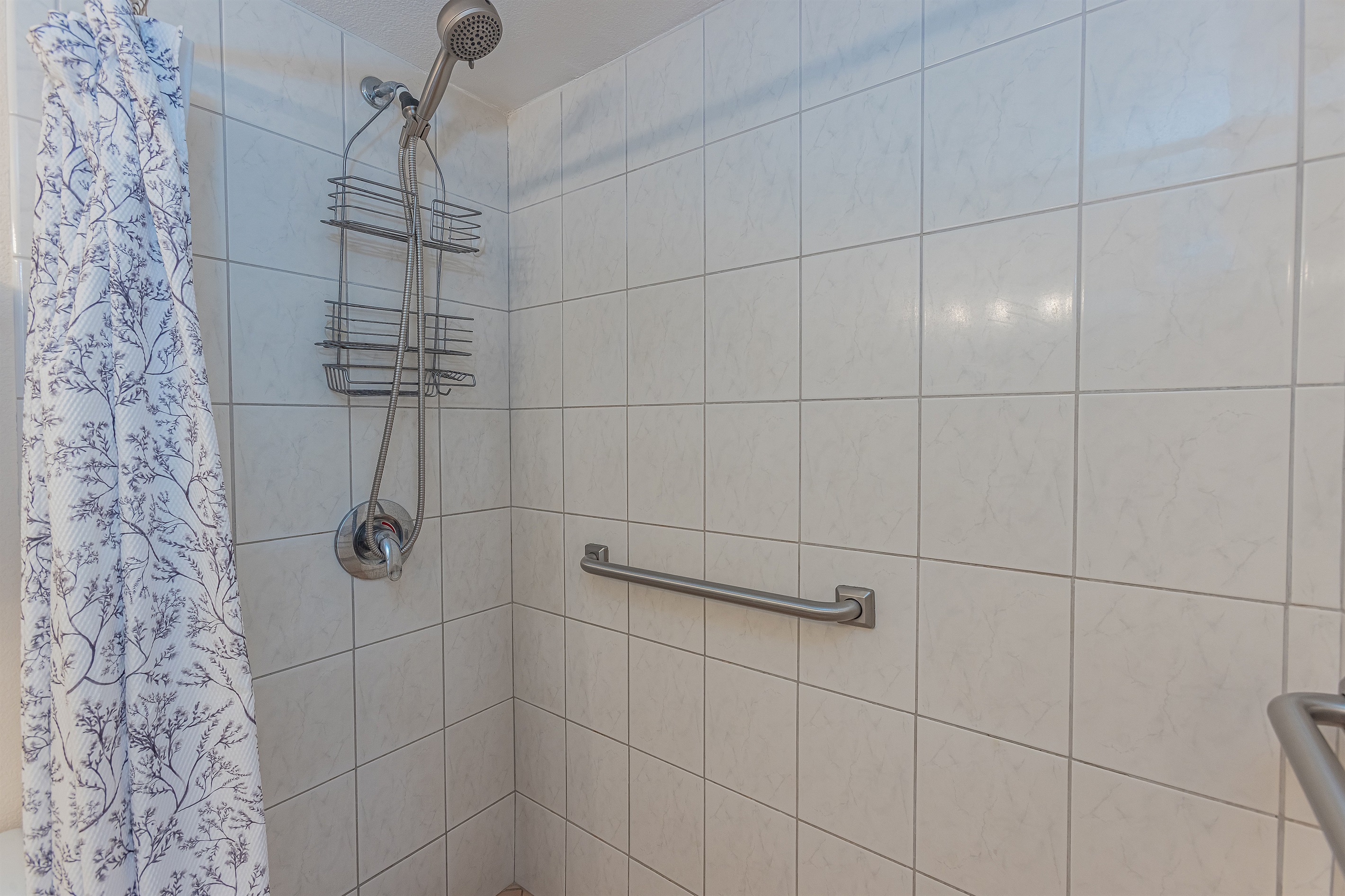 Bar in shower to help with balance