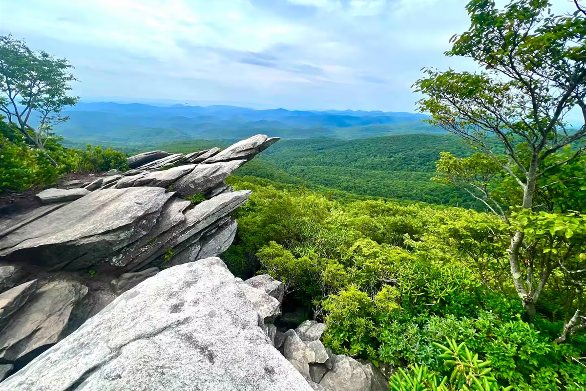 Hike so many of the most popular trails within a short drive of our home! Rough Ridge off the Blue Ridge Parkway will take your breath away!