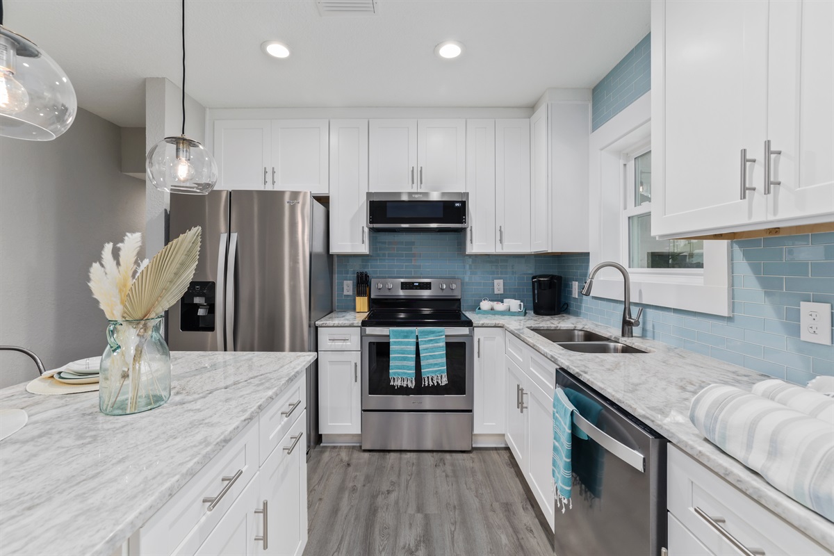 Fully stocked kitchen
