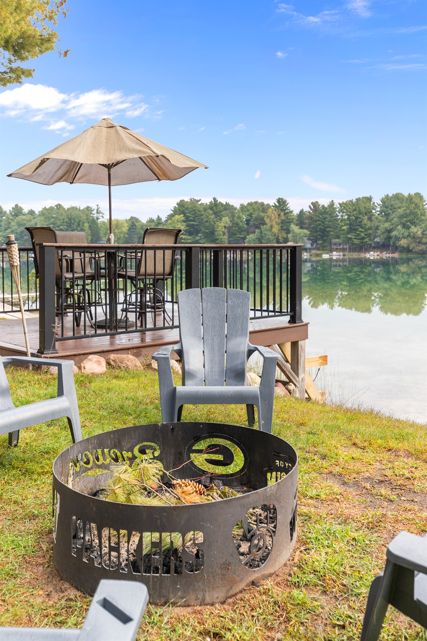 End the evening with s’mores over the fire—sweet treats and cozy memories by the lake.