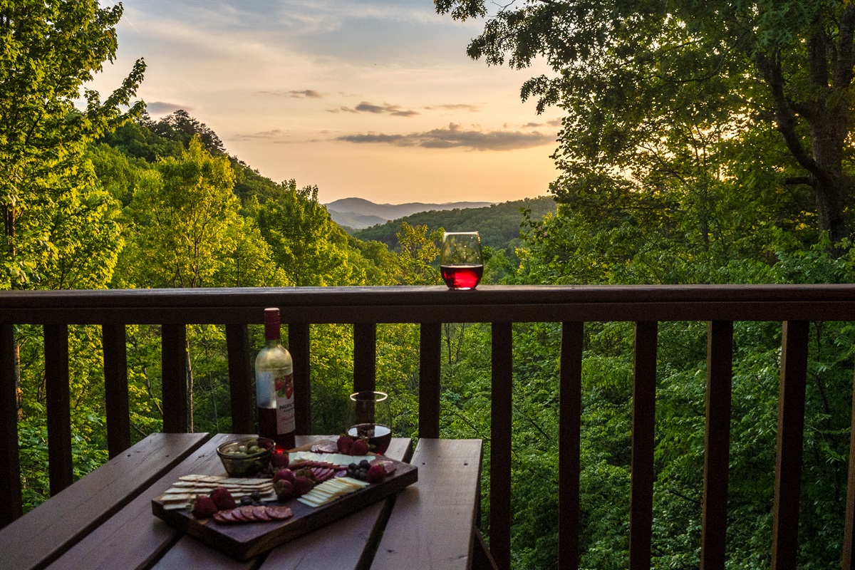 "The adults enjoyed catching up on the deck watching the sunset over the mountains." Curt P VRBO review 6/22