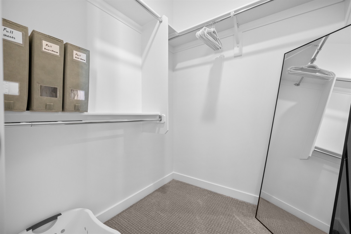 Close-up of the walk-in closet.