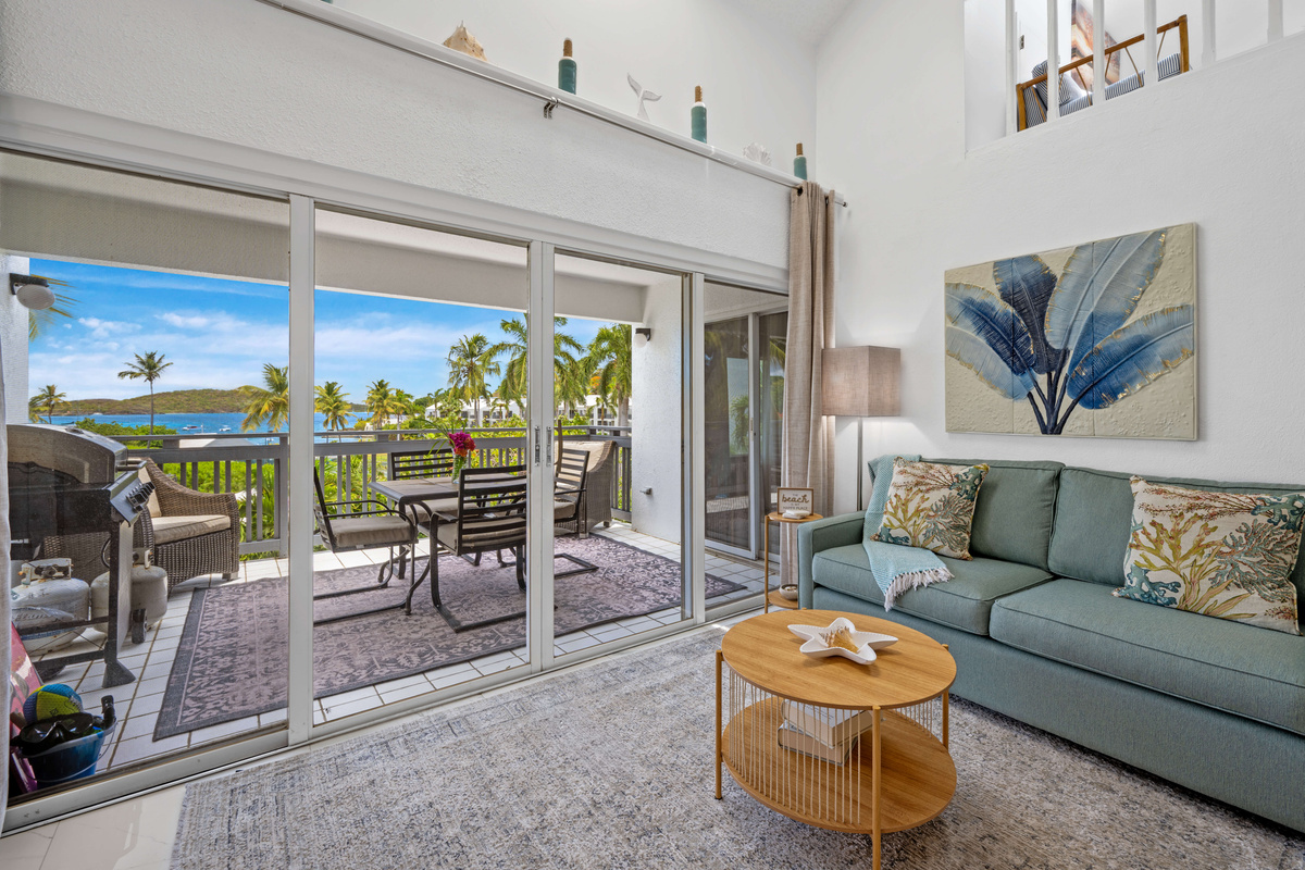 Spend quality time together in this bright, inviting island retreat.
