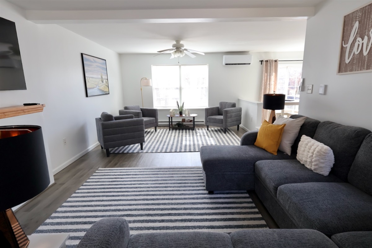 As seen when walking in from the front door area