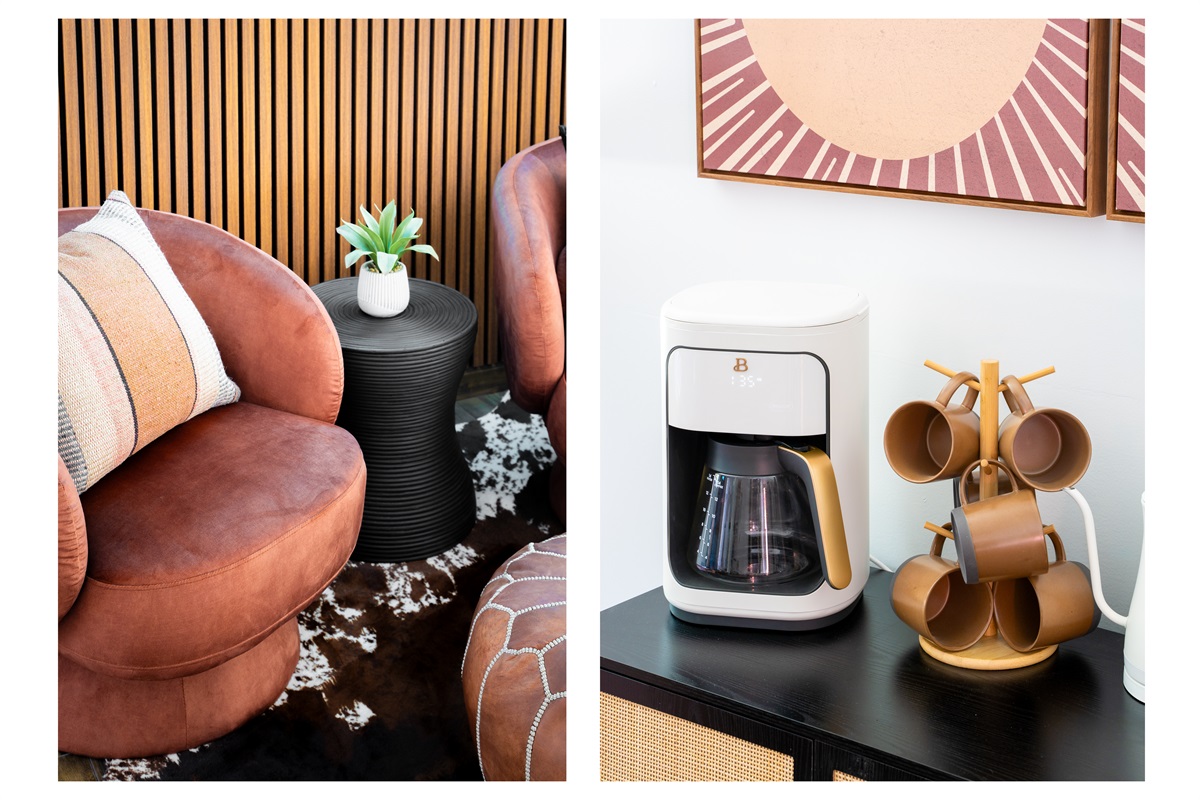 Cozy seating area and coffee station, perfect for sipping your morning cup of Joe in comfort and relaxation.