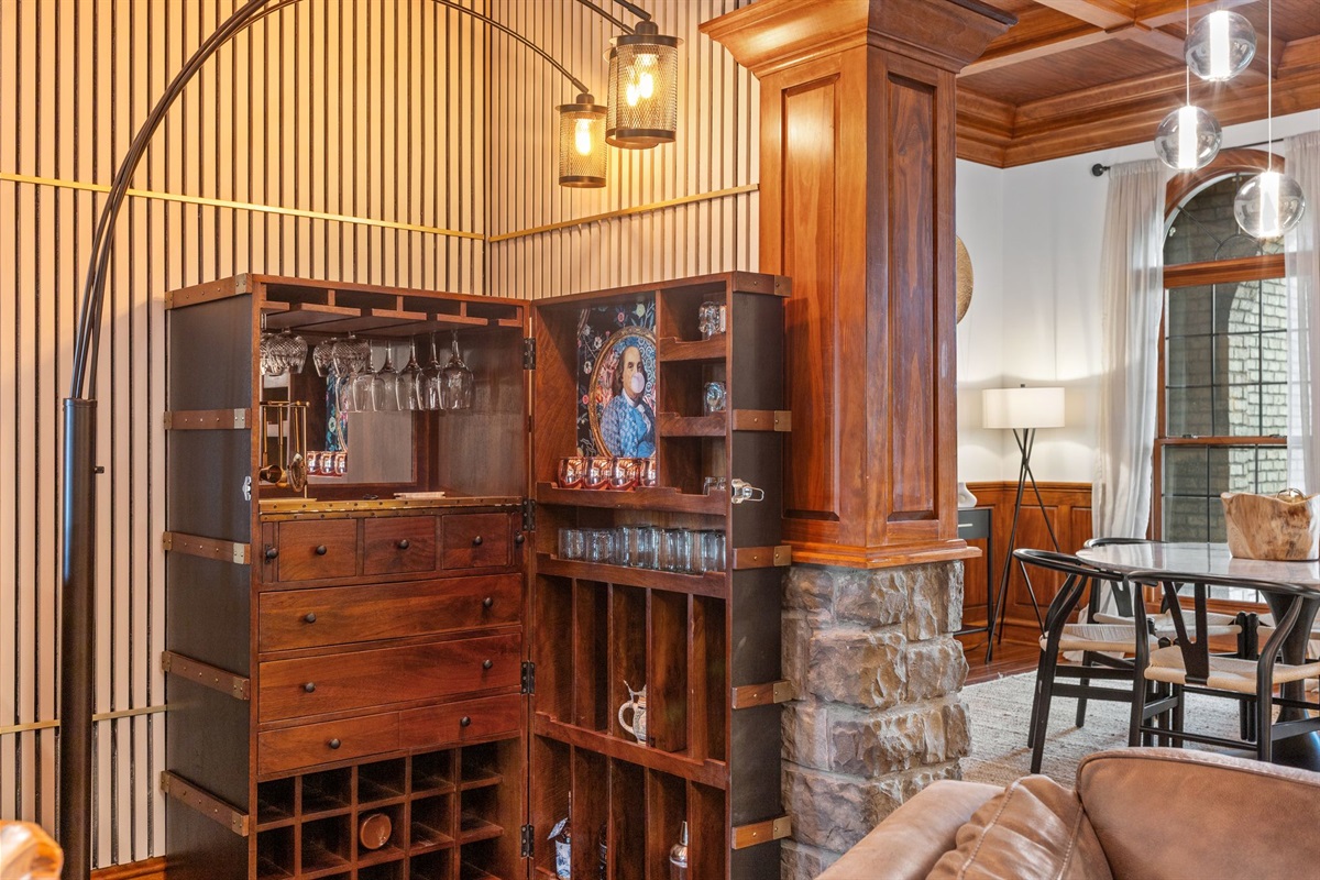 Yes, the wine glasses and bourbon glasses are ready for you!