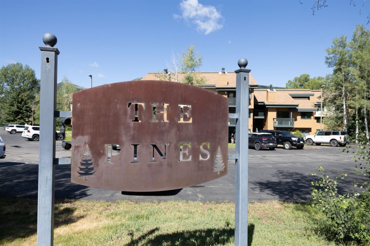 Entry to The Pines Condos