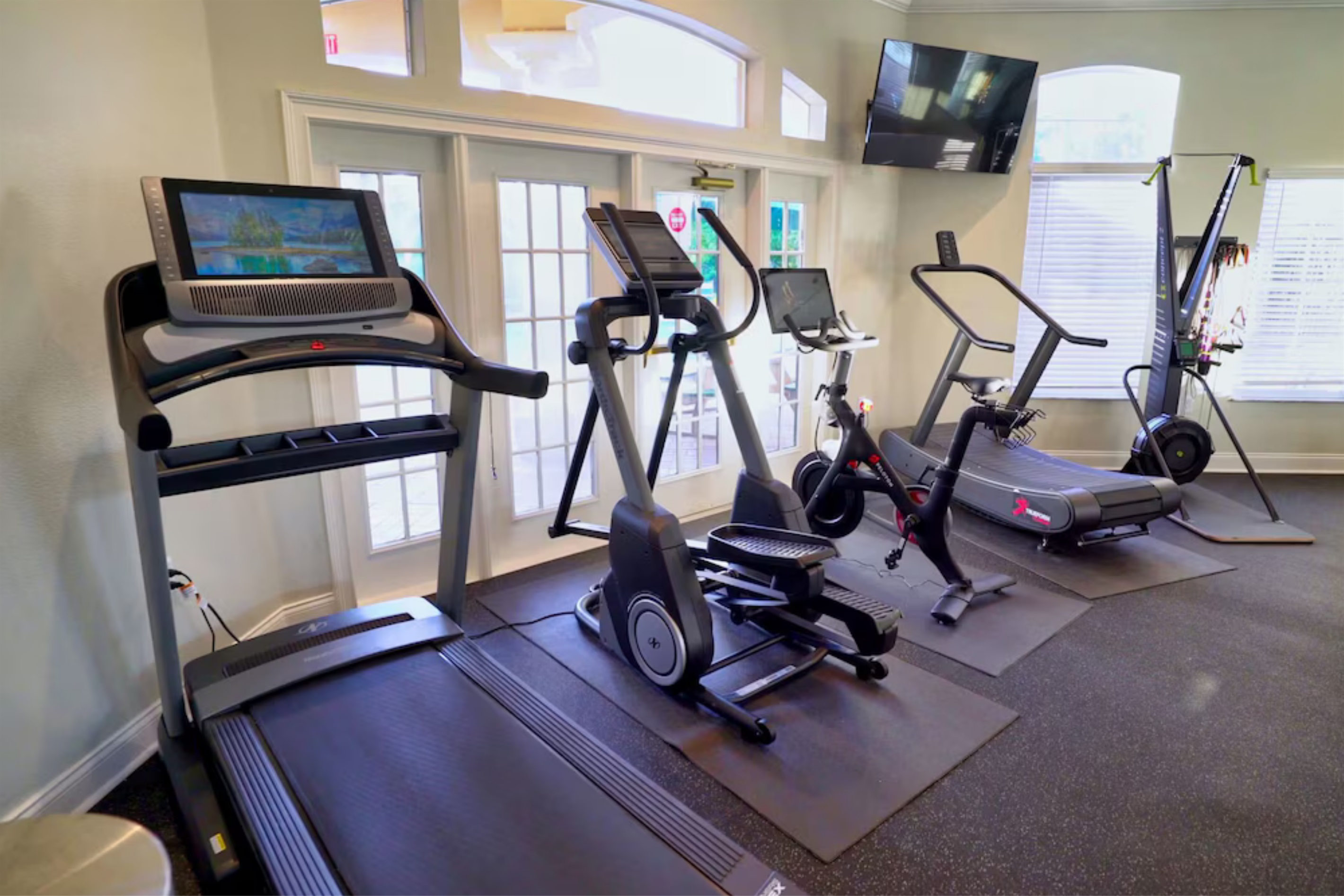 Stay fit during your stay with access to the community gym.