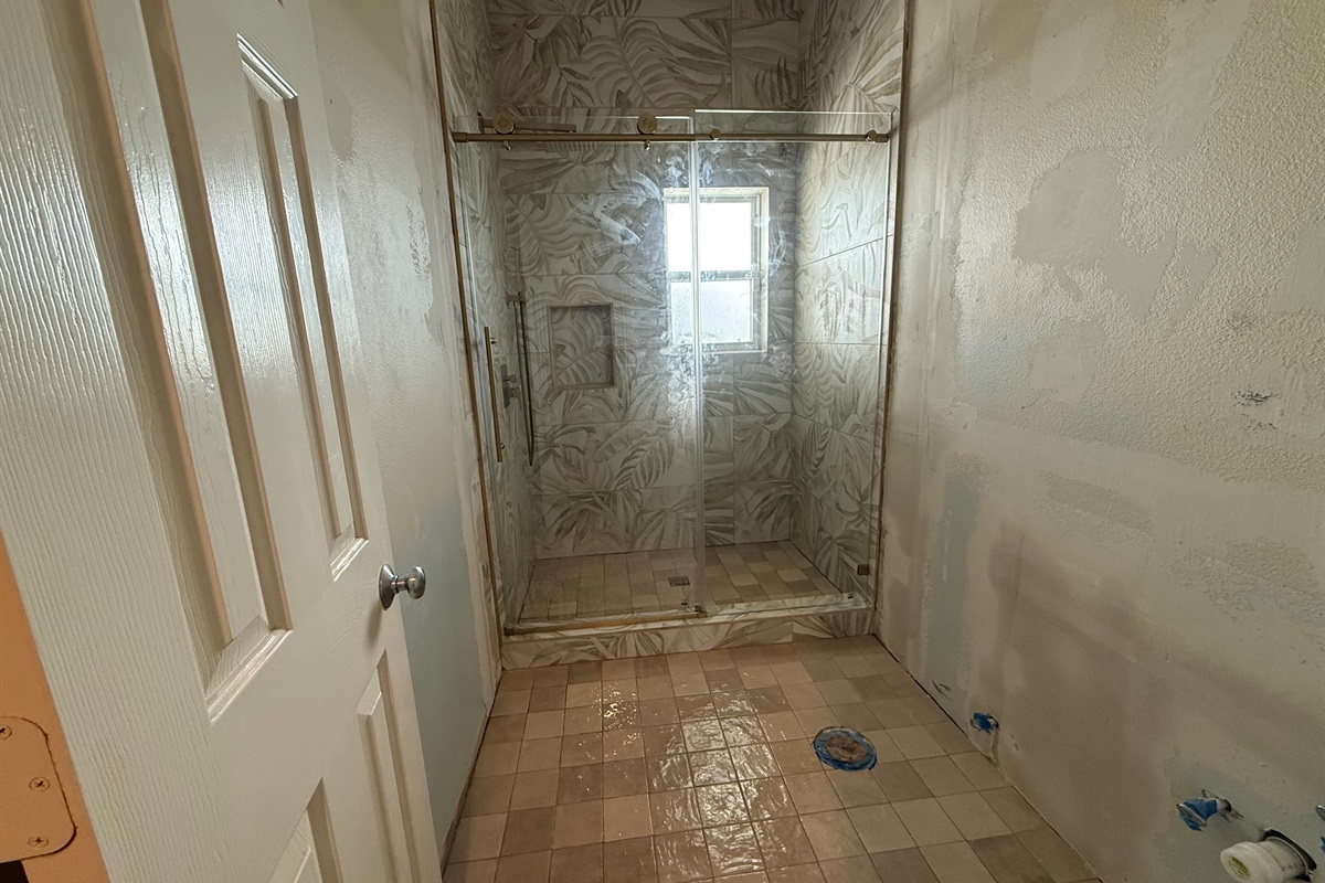 April 6 update!  Progress! I am not a professional photographer but you can definitely tell hard work is happening on the daily! This is the new full bath converted from a half bath.