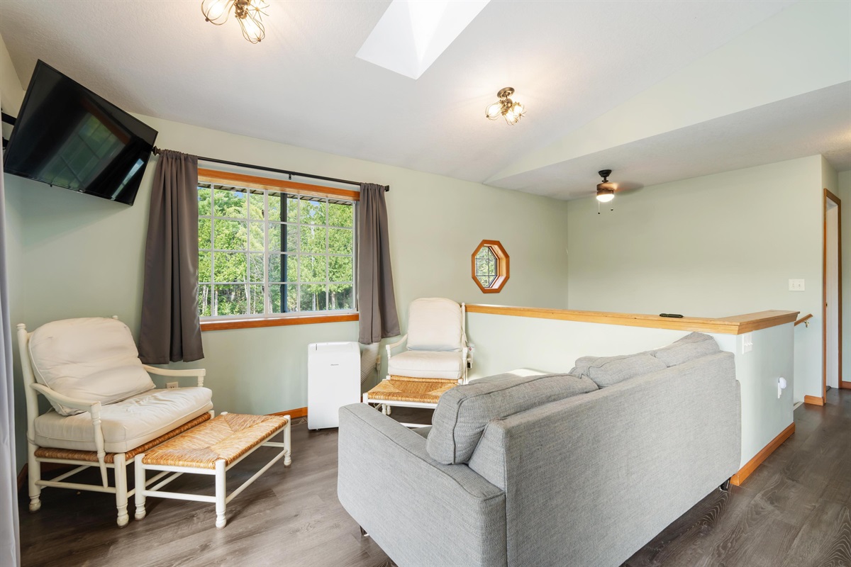 Upper level sliders with riverview