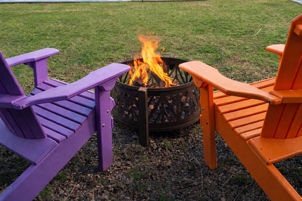 Enjoy a warm lakeside fire!