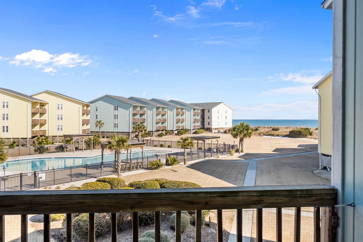 Spacious balconies, a resort‑style pool, and beachfront living.