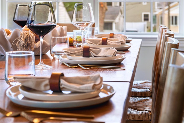 Our dining area brings everyone together, whether for a quiet dinner or lively celebration.